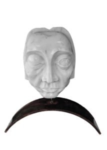 Escultura de mármol, cabeza de mujer